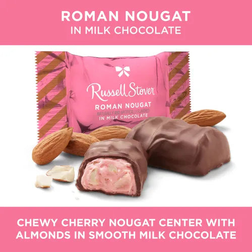 Russell Stover Chocolates Milk Chocolate Roman Nougats, 24 oz. bag