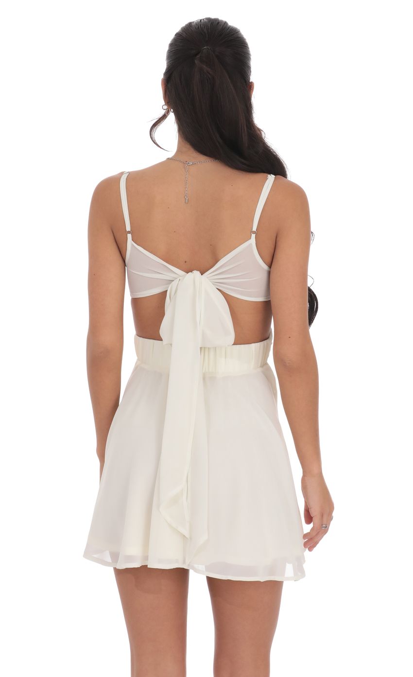 Lucy In The Sky Cutout Fit and Flare Dress in Ivory