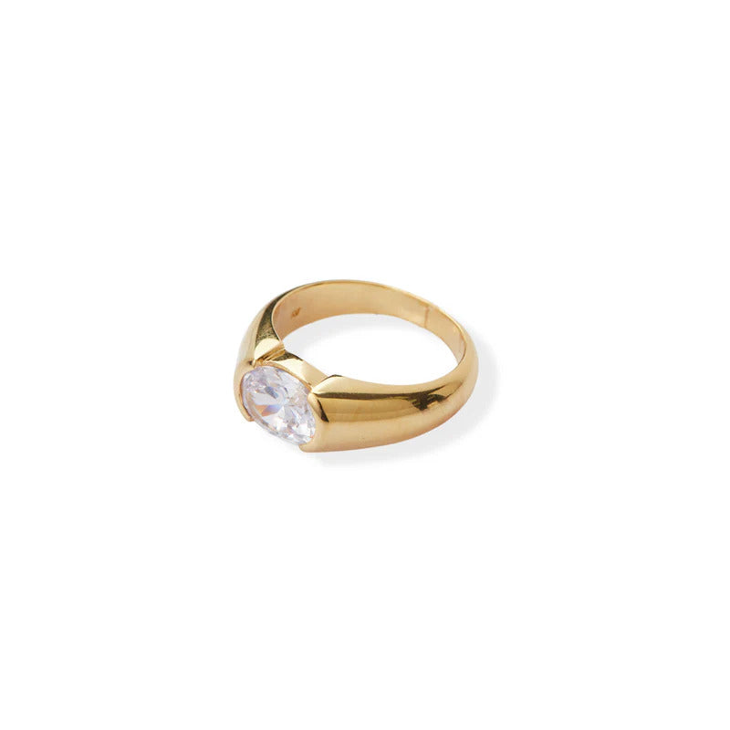 ARGENTO VIVO THE OVAL CZ DOME RING