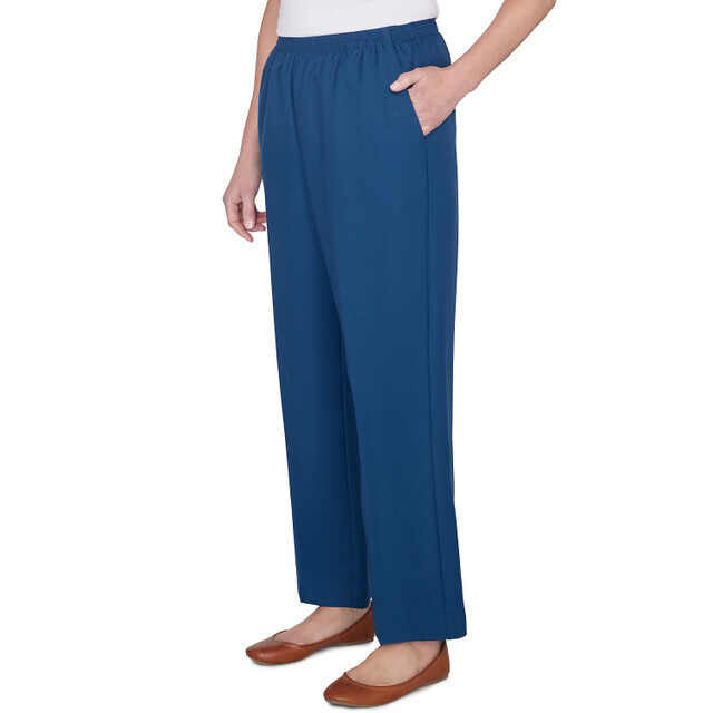 Alfred Dunner Petite Women's Classic Accord Elastic Waist Short Length Pant