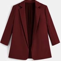 Cupshe x JoJo Red Wine Longline Blazer