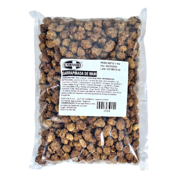 Pampa Direct El Portugués - Traditional Argentine Caramelized Peanuts Snack, Garrapiñadas de Maní, 1 kg / 35.2 oz