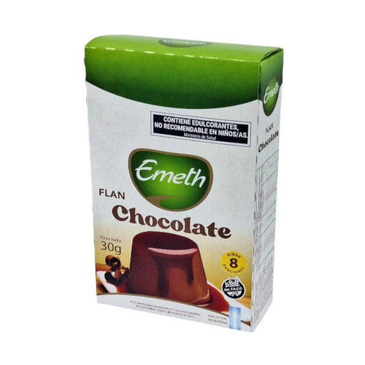 Pampa Direct Emeth Chocolate Flan Mix Without Eggs, Diet-Friendly, Serves 8, 30 g / 1.06 oz