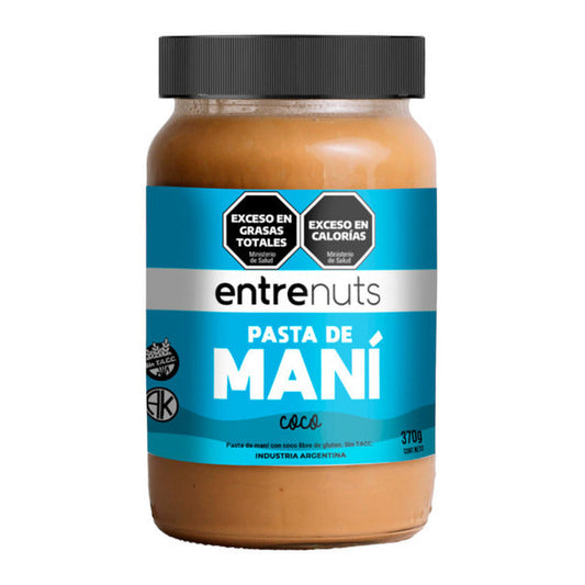 Pampa Direct Entre Nuts Coconut Peanut Butter, Gluten-Free Pasta de Maní con Coco, 370 g / 13.05 oz