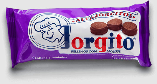 Pampa Direct Jorgito Alfajorcitos Small Alfajor Milk Chocolate with Chocolate Mousse, 6 units