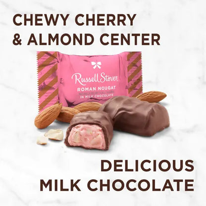 Russell Stover Chocolates Clara's Recipe Milk Chocolate Roman Nougat, 8 oz. Box