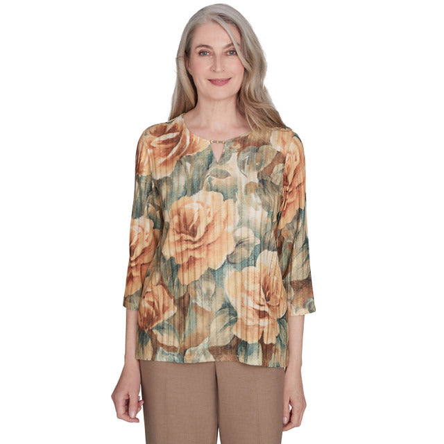 Alfred Dunner Women's Vintage Floral Top