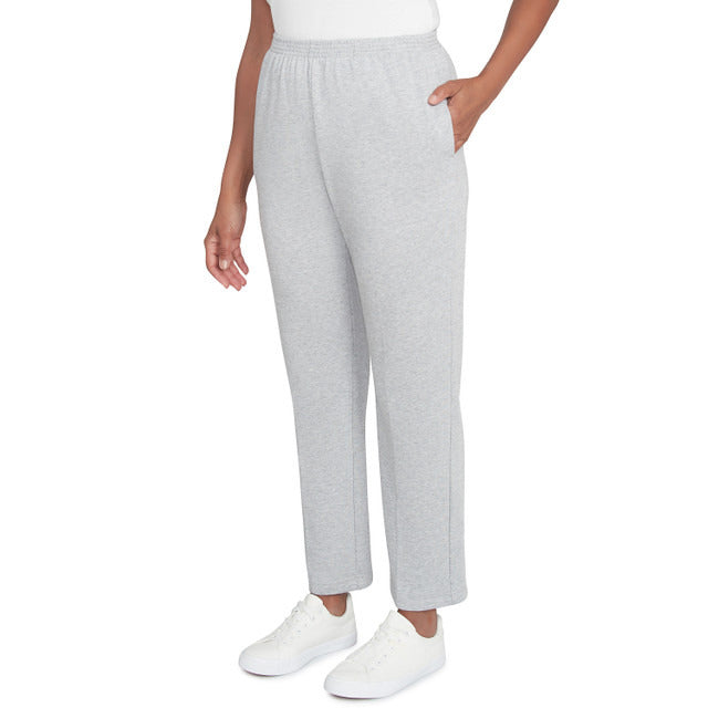 Alfred Dunner Women's French Terry Knit Casual Medium Length Pant