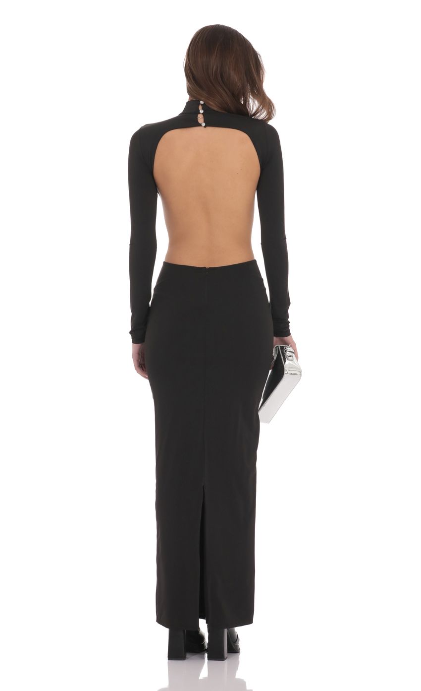 Lucy In The Sky Cutout Maxi Dress in Black