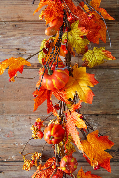Decorator's Warehouse 5' Pumpkin Bittersweet Fall Garland