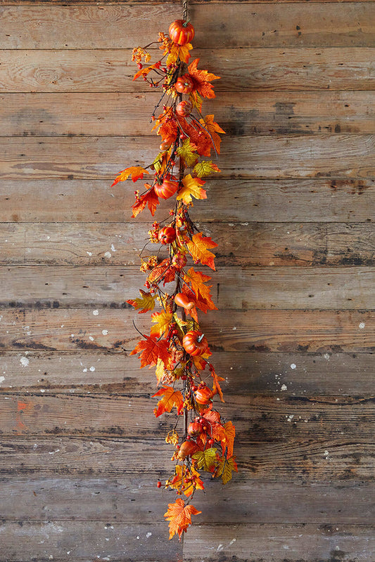 Decorator's Warehouse 5' Pumpkin Bittersweet Fall Garland