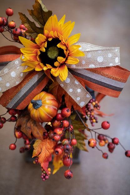 Decorator's Warehouse 1.5” X 10 Yard Jute Polka-Dot Ribbon
