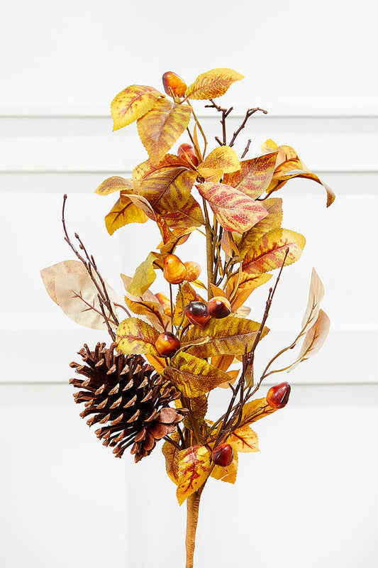 Decorator's Warehouse 28" Natural Leaf Berry Cone Spray