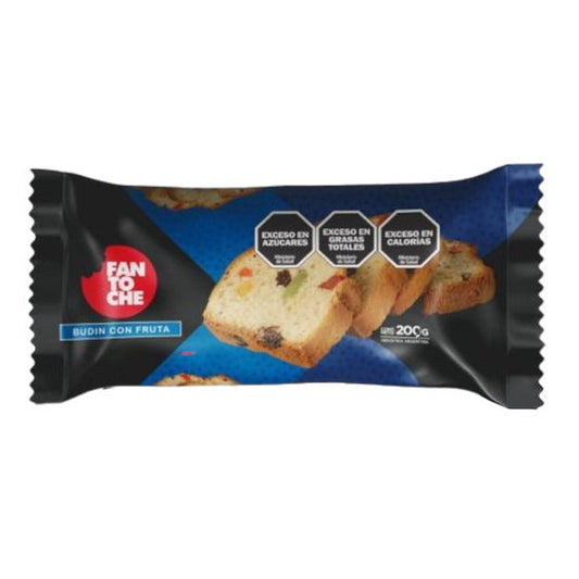 Pampa Direct Fantoche Vanilla Fruit Cake Budín con Frutas, 200 g / 7.05 oz