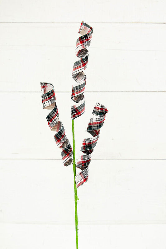 Decorator's Warehouse 24" Plaid Curly Spray