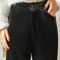 Cupshe x JoJo Midnight Black Wide Leg Trousers