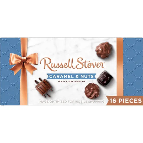 Russell Stover Chocolates Chocolate Covered Nuts, 9 oz. Box