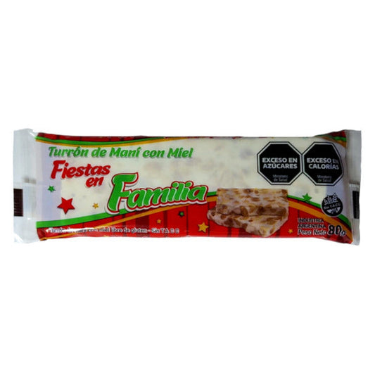 Pampa Direct Fiestas en Familia Turrón Peanut & Honey Nougat Gluten-Free Treat, 80 g / 2.82 oz (pack of 3)