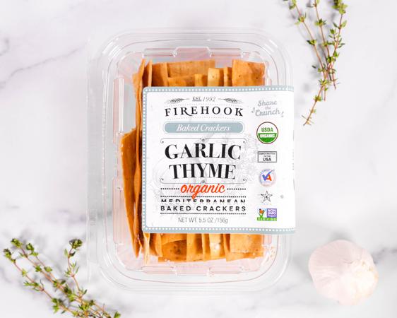 Dorothy Lane Firehook Garlic Thyme Organic Mediterranean Baked Crackers x4