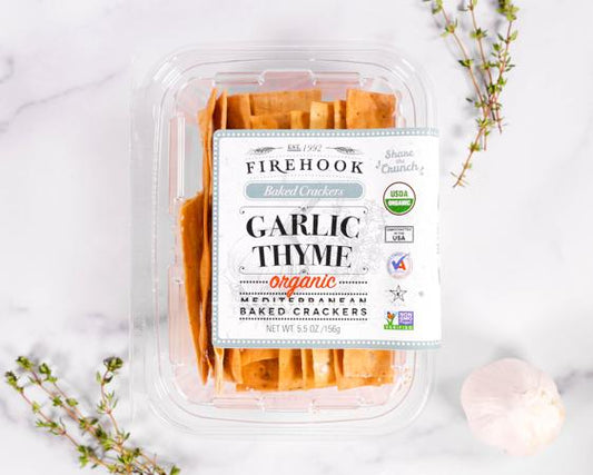 Dorothy Lane Firehook Garlic Thyme Organic Mediterranean Baked Crackers x4