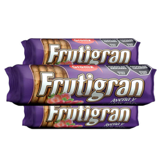 Pampa Direct Frutigran Red Fruits Sweet Cookies with Wheat and Oat Flour, 250 g / 8.82 oz (pack of 3)