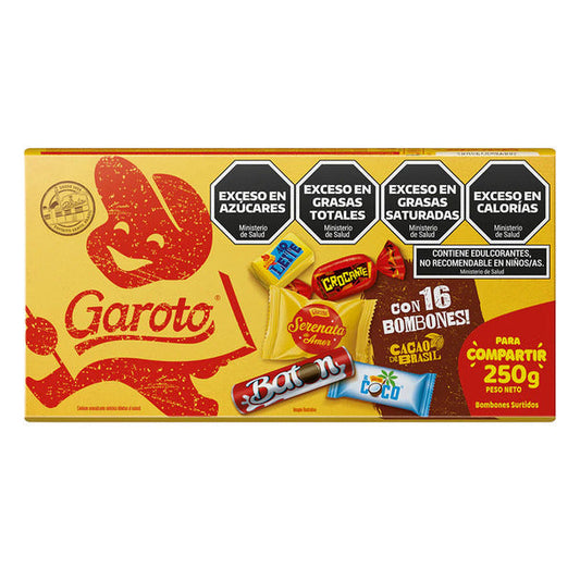 Pampa Direct Garoto Bombones Classic Assorted Chocolate Bites Complete Box Bombones Surtidos, 250 g / 8.81 oz