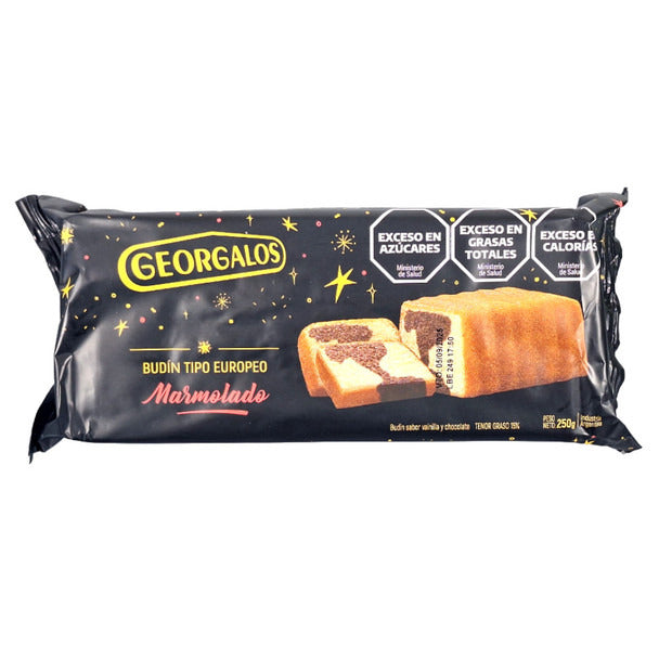 Pampa Direct Georgalos European Style Marbled Pudding Vanilla & Chocolate Flavor Budín Marmolado, 250 g / 8.82 oz