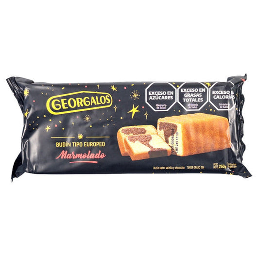 Pampa Direct Georgalos European Style Marbled Pudding Vanilla & Chocolate Flavor Budín Marmolado, 250 g / 8.82 oz