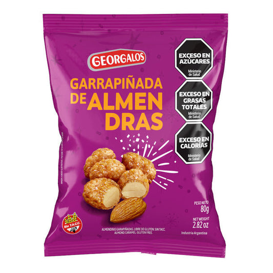 Pampa Direct Georgalos Garrapiñada de Almendra Sugar Coated Almonds, 80 g / 2.82 oz