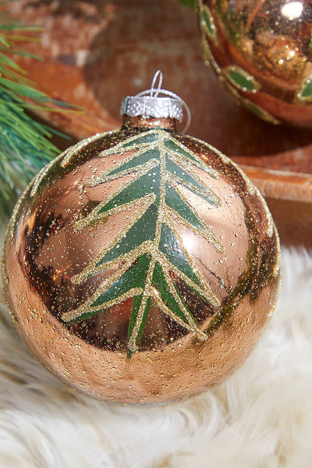 Decorator's Warehouse 4” Glass Woodland Scene Ornament