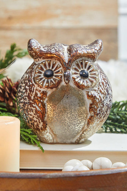 Decorator's Warehouse 6” Small Glass Owl figurine