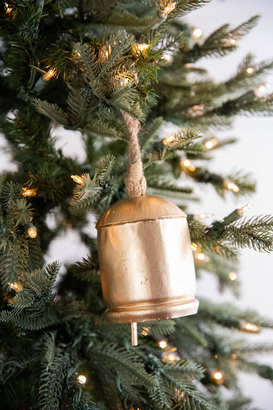 Decorator's Warehouse 4” Country Gold Bell Ornament