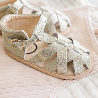 Little Love Bug Co. Gold Closed Toe Sandal