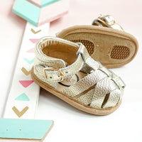 Little Love Bug Co. Gold Closed Toe Sandal