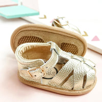 Little Love Bug Co. Gold Closed Toe Sandal