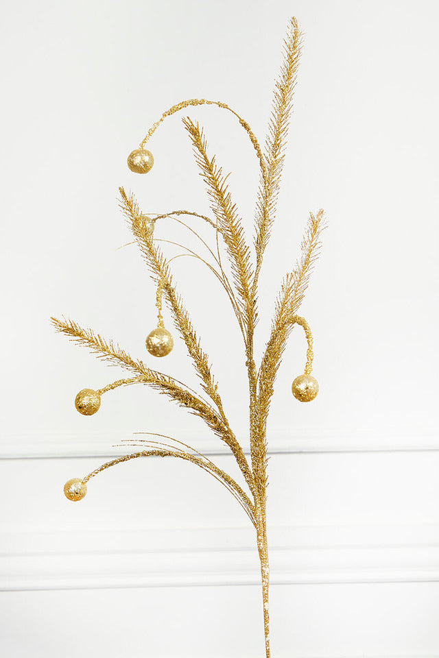 Decorator's Warehouse 34" Gold Glitter Pine Spray