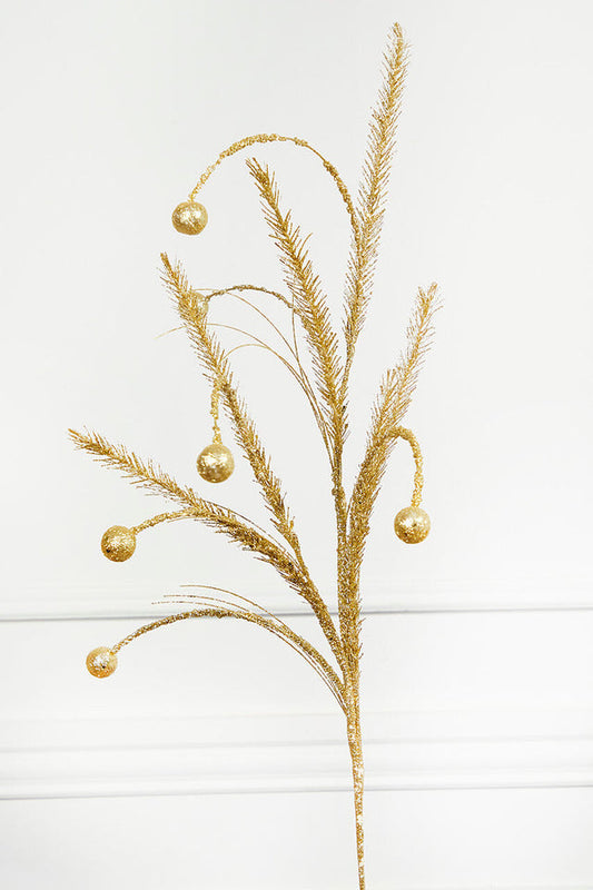 Decorator's Warehouse 34" Gold Glitter Pine Spray