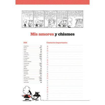 Pampa Direct Agenda 2025 Granica 2025 Mafalda by Quino Planner, Agenda with Sticker Sheet & Note Pages, Weekly Organizer