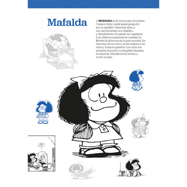 Pampa Direct Agenda Granica Mafalda by Quino 2025 Agenda – Hardcover Bound Planner, Turquoise Color, Stylish Design