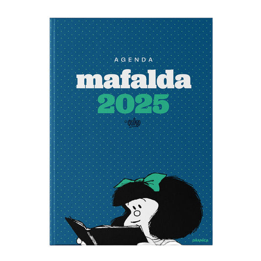 Pampa Direct Agenda Granica Mafalda by Quino 2025 Agenda – Hardcover Bound Planner, Turquoise Color, Stylish Design