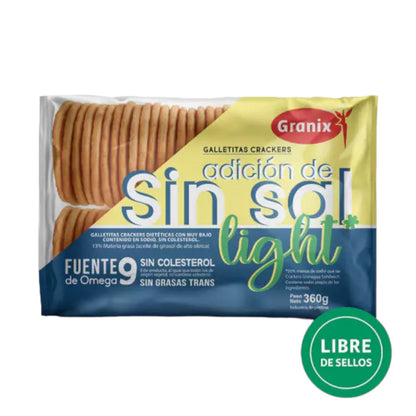 Pampa Direct Granix Galletitas Crackers Sin Sal Light, Low Sodium, Healthy Snack, 360 g / 12.7 oz
