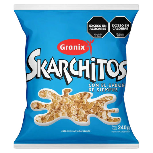 Pampa Direct Granix Skarchitos Corn Cereal Coated with Sugar Sweet and Crunchy Breakfast, 240 g / 8.47 oz