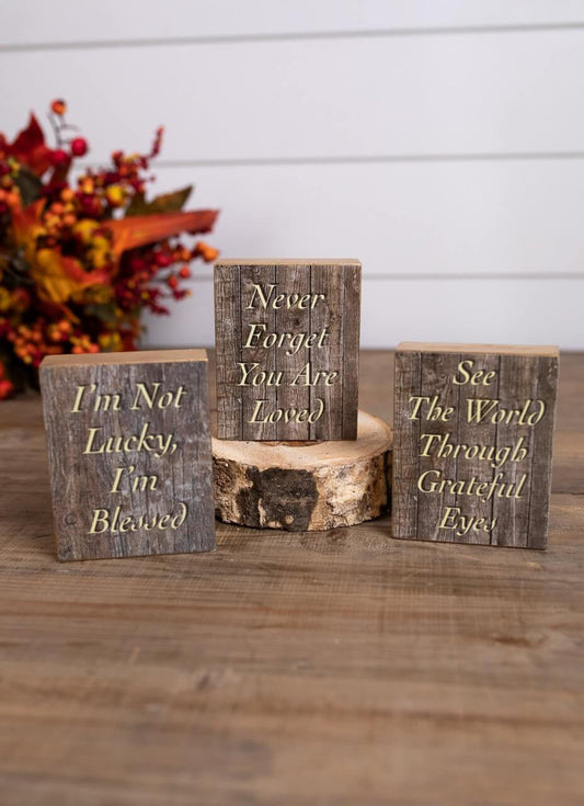 Decorator's Warehouse Grateful Block Decor
