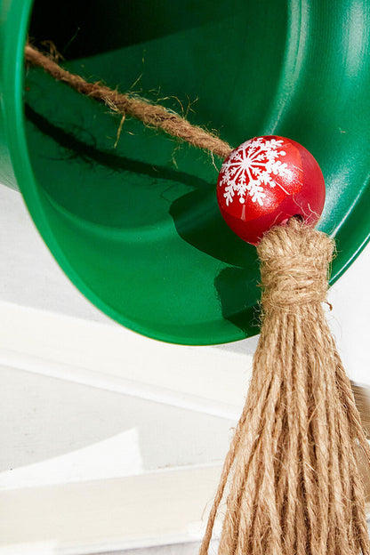 Decorator's Warehouse 8" Green Metal Bell Ornament