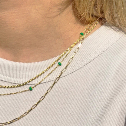 ARGENTO VIVO THE THIN PAPERCLIP NECKLACE