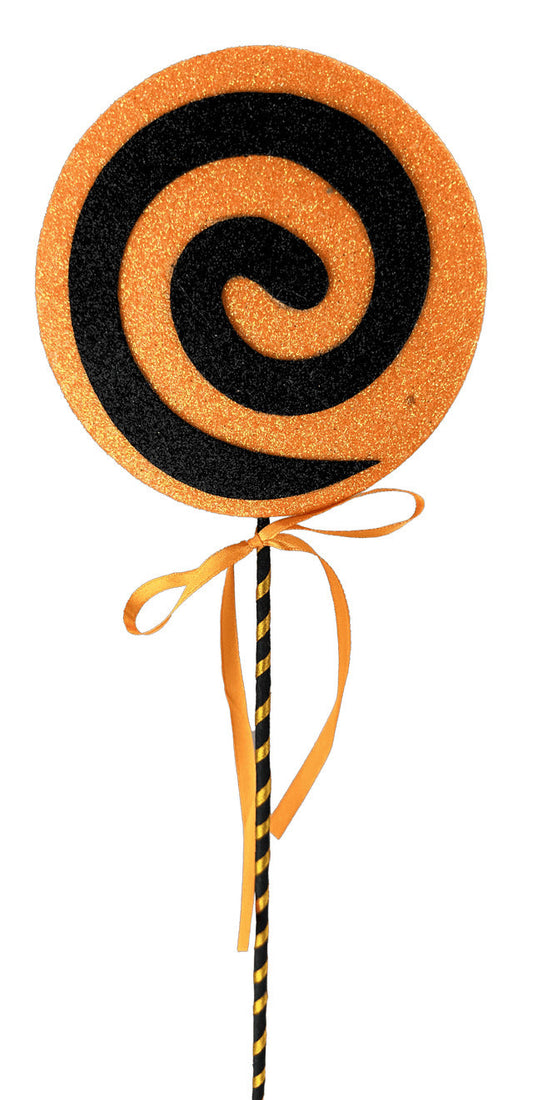Decorator's Warehouse 17" Black and Orange Lollipop Pick