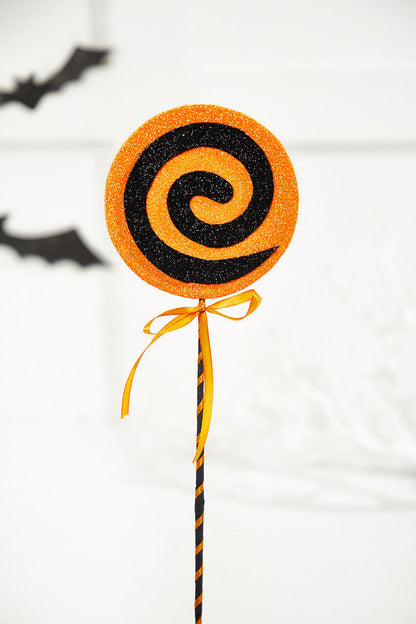 Decorator's Warehouse 17" Black and Orange Lollipop Pick