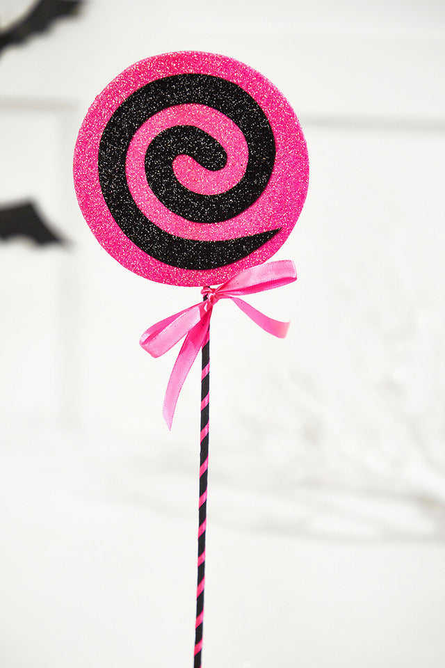 Decorator's Warehouse 17" Black and Pink Lollipop Pick