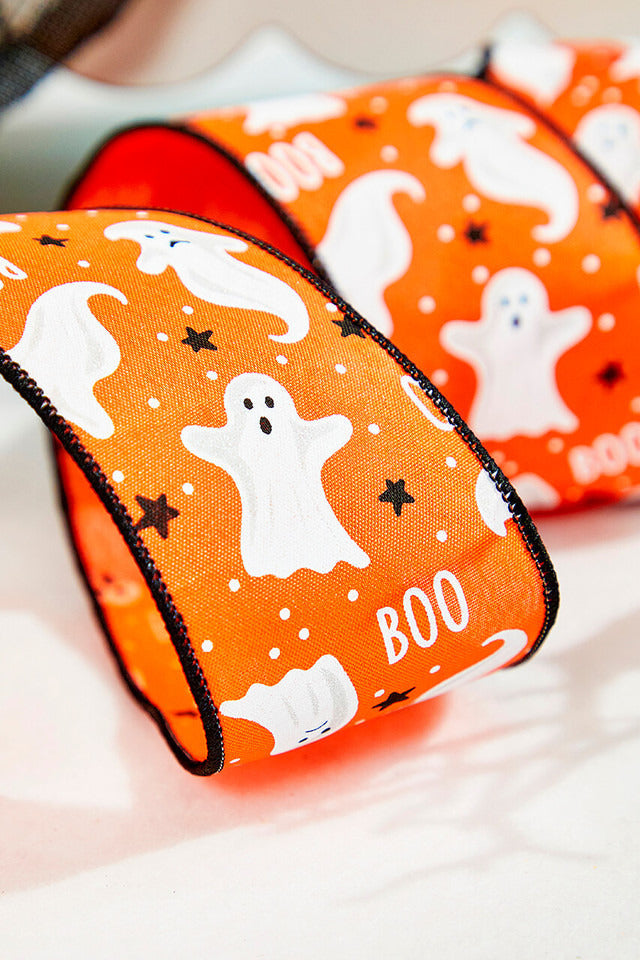 Decorator's Warehouse 2.5" x 10 Yard Ghosts/Boo Ribbon
