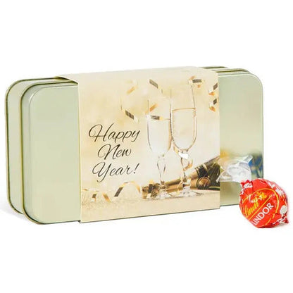 Lindt Chocolate Assorted LINDOR Truffles New Year Gift Tin (12-pc, 5.1 oz)